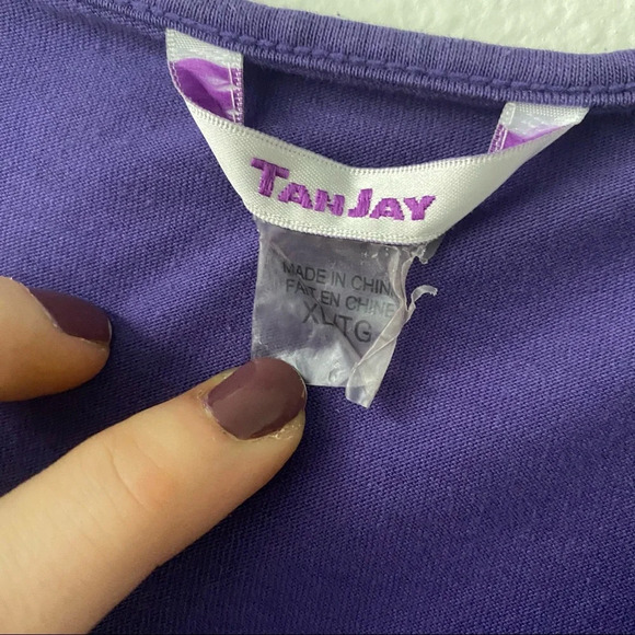 083. TanJay Purple Sequence Top - Picture 2 of 6